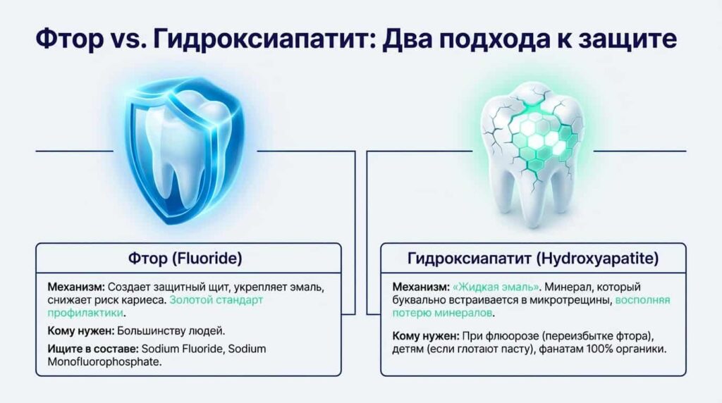 Что выбрать фтор или гидроксиапатит?