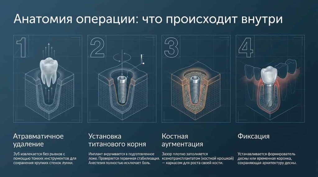 Что такое одномоментная имплантация?