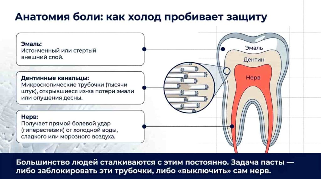Блокировка дентинных канальцев